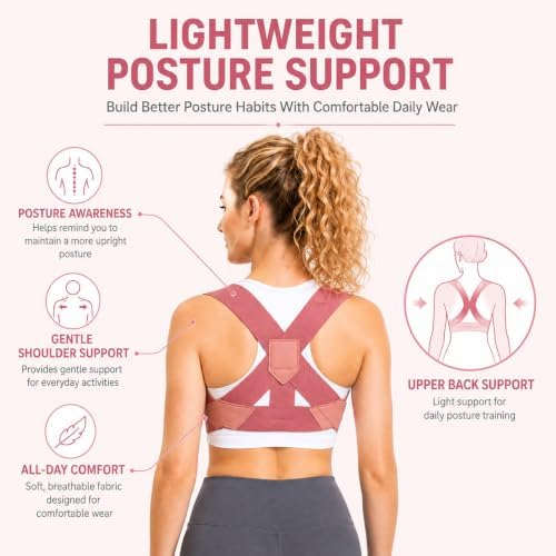 Back Brace for Women, Adjustable and breathable Posture Corrector - Image 3
