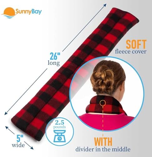 SunnyBay Lavender Heating Pad, Neck and Shoulder Wrap, 26x5 inch - Image 4