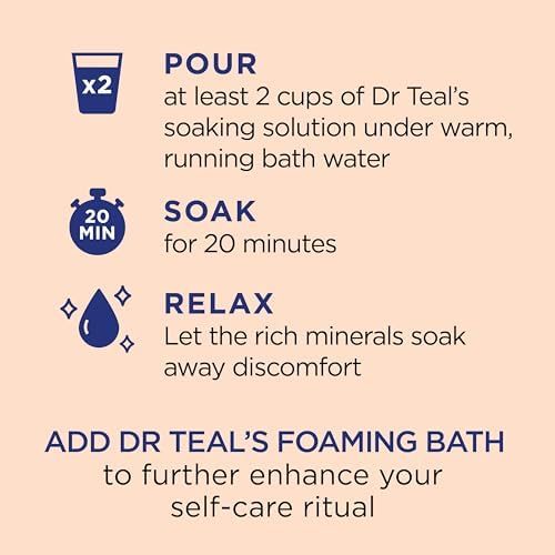 Dr Teal's Epsom Salt Magnesium Soak, Pre & Post Workout with Menthol & Essential Oils, 3 lbs (Pack of 4) - Image 5