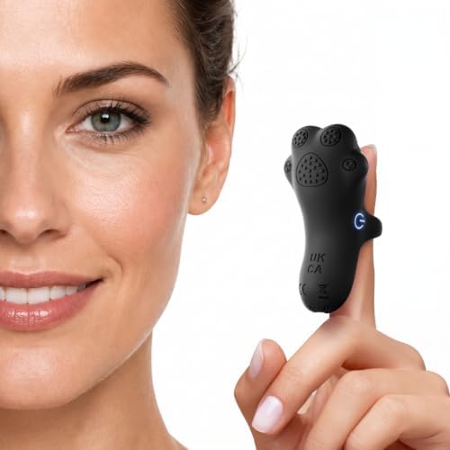 Mini Finger Massager, Waterproof Rechargeable Portable Relaxation Massage Tool (Black) by Unknown