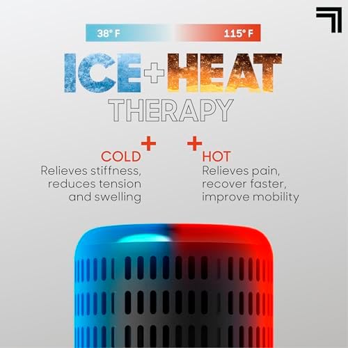 Sharper Image® Powerboost Hot + Cold Dual-Temperature Massage Gun Attachment - Instant Heat & Cold, 6 Temperature Levels, Compatible with Powerboost Massage Guns, Black - Image 6