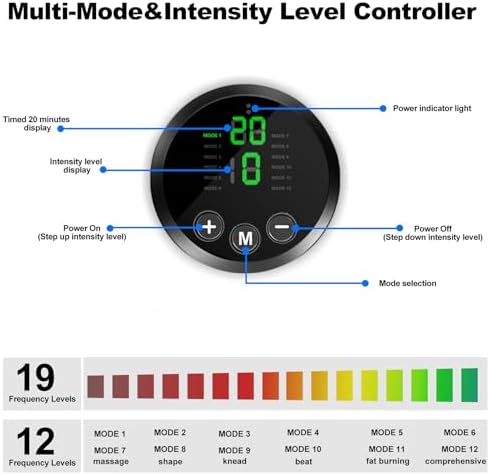 FDA Cleared - MHD TENS Muscle Stimulator Electronic Abs Muscle Toner Ab Machine Trainer for Abdomen Easy Abs Muscle Stimulation and Activation, Home Gym Use Black1 - Image 4