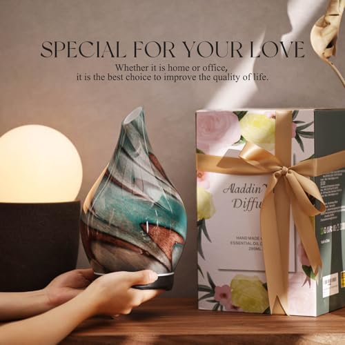 Porseme Essential Oil Diffuser 280ml Handmade Glass Diffuser 7H Runtime - Image 6