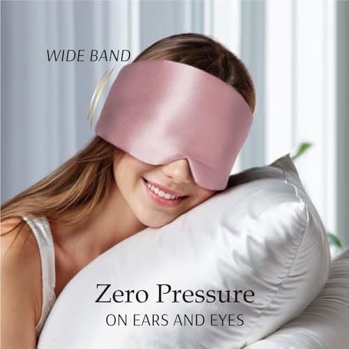 Zenssia 100% Mulberry Silk Sleep Mask Eye Mask for Men and Women, Light Plum - Image 5
