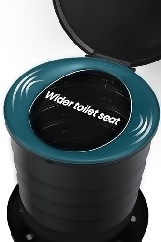 TRIPTIPS Upgrade Retractable Portable Toilet Travel Toilet Adjustable Height Camping Toilet Portable Potty for Adults Kids, Foldable Portable Toilet for Camping/Car - Image 2