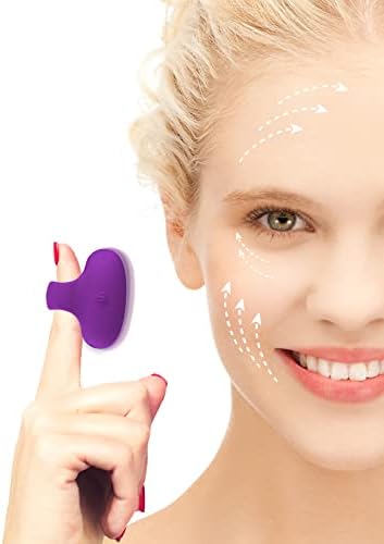 Handhold Portable Powerful Multifunctional Facial Mini Massage Ball,Quiet Waterproof USB Rechargeable Vibrating Travel Pocket Face Eye Finger Joint and Neck Jaw Massager - Purple by maedouy