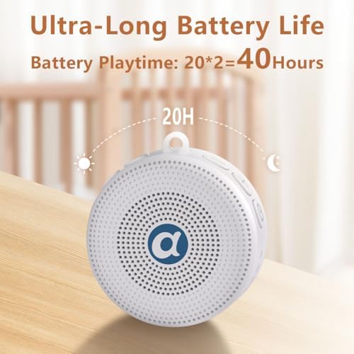 Portable Noise Machine Baby Battery Sound Machine with 30 Soothing Sounds Mini White Noise Machine 32 Volume Level Sleep Machine for 3D Surround Noise Machine for Kid Adult Home Travel - Image 6