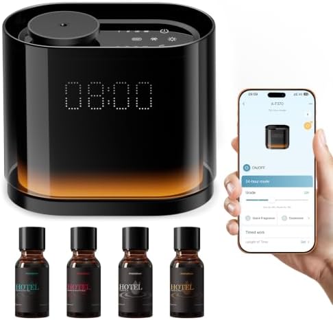 Smart Waterless Essential Oil Diffuser with 4 Hotel‑Inspired Oils by AMAZINGFLOWER
