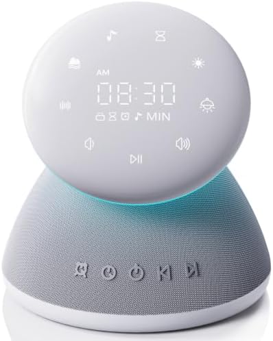 White Noise Sound Machine for Sleeping with Night Light 50 Soothing Sounds by BornforMagsafe