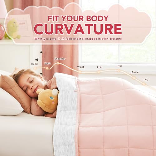 CuteKing Ultra-Cooling Weighted Blanket (10lbs, 40"x 60", Grey+Pink) Absorbs Heat to Keep Adults Cool on Warm Nights, Ultra-Cool Weighted Blanket for Cooling with Premium Glass Beads - Image 3
