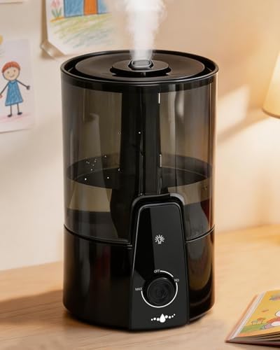 4L Humidifiers for Bedroom,Dishwasher Safe Design Easy Clean,Black by Unknown
