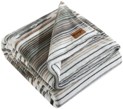 Wrangler - King Blanket, Ultra Soft Plush Fleece Bedding, Yellowstone Inspired, Luxuriously Soft Bedding for Bed or Couch (Coyote Sands Green, King) by Wrangler%C2%AE
