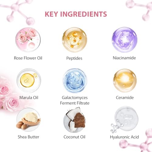 Gifts for Women, 55 Pcs Rose Hydrating Skin Care Set, Home Spa Basket Kit - Image 6
