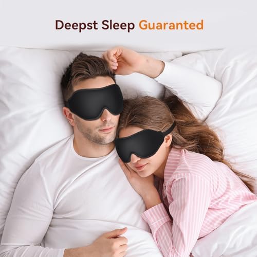 Sleep Mask, EVA BELLE Eye Mask for Sleeping, Light Blocking Sleeping Mask, Soft Breathable Sleep Masks for Women Men, Smooth Sleep Eye Mask Eye Cover, Soft Eye Shade Cover 3D Memory Foam, Adjustable - Image 6