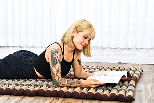 Leewadee - Kapok Roll Mat – Handcrafted Folding Sleep & Relaxation Mattress from Thailand, Ideal as Guest Bed, Camping Mat, Yoga Mat or Traditional Futon, 75 x 39 inches, Brown - Image 6