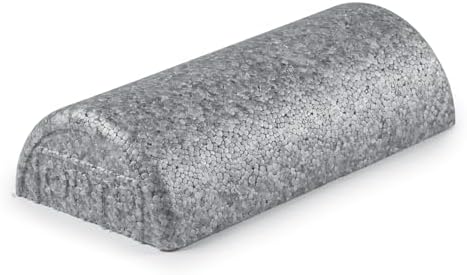 OPTP Silver AXIS Moderately Firm Foam Roller – Half-Round, Silver, 12" x 3" by OPTP