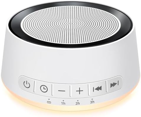 Sound Machine Night Light White Noise Machine with 30 Soothing Sounds 12 Colors Night Light Sleep Machine for Baby Kids Adults Brown Pink Nosie Machine with 32 Volume Levels for Office Home Travel by SoundMe