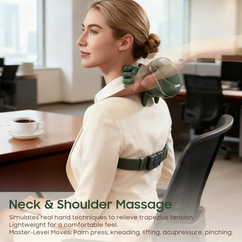 Hand Neck Massager with Fingers, Shoulder and Neck Massager with Hands, Bionic Heated Massager, Deep Tissue Massage, Shoulder & Cervical Relief, Relax Muscle Tension, Hands-Free, Portable - Image 3