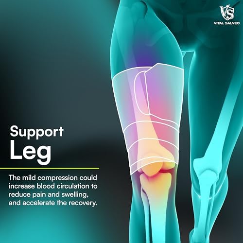 Vital Salveo Elastic Breathable Thigh Wrap,Adjustable Compression for Alleviating Stiffness and Fatigue Targeted Muscle Support for Sports, Gym & Daily Recovery (1 PC)/5.5"* 70" - Image 5