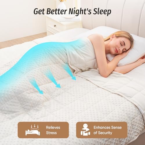 Wemore Weighted Blanket for Adults 20 lbs King Size 80"x87" White - Image 4