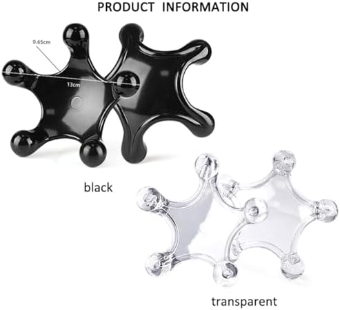 Trigger Point Massage Tools, 2 PCS 5 Legged Manual Massagers (Transparent) - Image 2