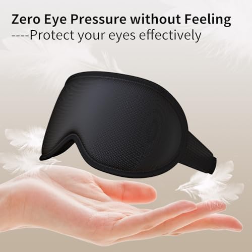 Easysleep Sleep Eye Mask 3D Contoured Cup Sleeping Mask with 100% Light Blocking and Adjustable Strap Soft Breathable Eye Cover Night Blindfold Mask for Men Women. - Image 4