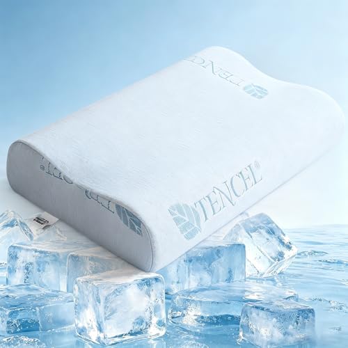 Cervical Memory Foam Pillow for Neck Pain Relief, Blue, 24 x 16 Inch by Sleepwello