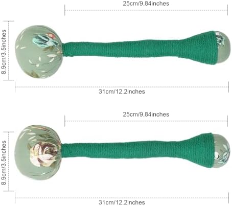 2PCS Long Size Lymphatic Drainage Hammer, Manual Body Massage Hammer, Anti Slip Longer Handheld Herbal Massage Hammer with Two Ends for Back Pain Relief (Light Green) - Image 5
