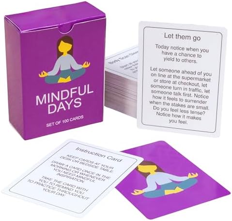 100 Mindful Days - Daily Mindful Activity Cards – Self-Care & Gratitude Prompts for All Ages | Portable Travel Deck for Mental Wellness, Focus & Stress Relief - Image 2