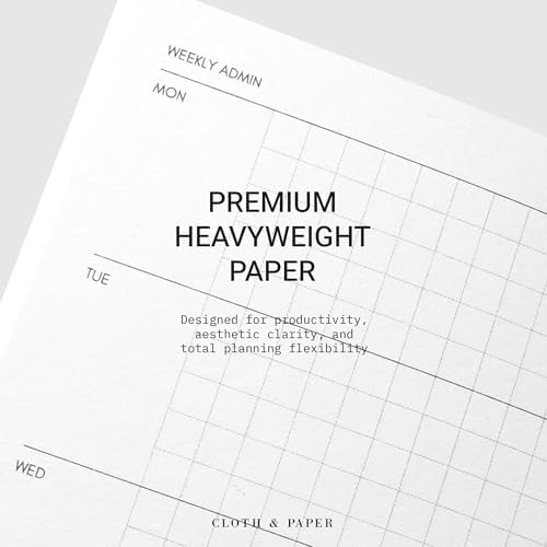 Cloth & Paper Travel Notebook | Weekly Admin Planner – Macchiato | Pocket Plus Weekly Planner 3.2" x 6" | Weekly Schedule Planner with Task & Habit Layout for Organized Planning – Soft Touch Cover - Image 4