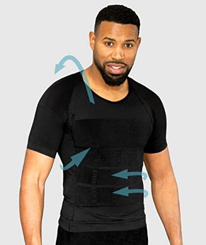 Curveless Men's Posture Corrector T-shirt | Anti Back Pain | Straightens Back and Shoulders | Compression | Undershirt | Short sleeves - Image 2