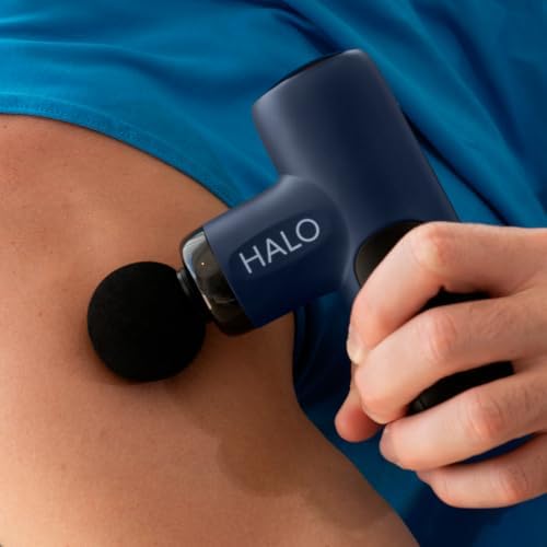 Halo Compact Percussion Massager | Portable Muscle Massage Gun with 4 Attachments, 4 Speed Settings & Smart Mode, Rechargeable Percussion Massage Device for Deep Tissue Relief - Image 4