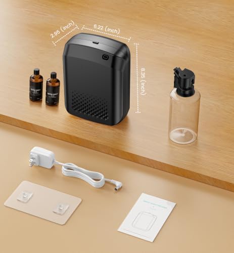 Waterless Essential Oil Diffuser with 2 x 100ML Oils, 3000 Sq.Ft Coverage for Large Home Hotel Office, 400ml Cold Air Scent Machine, Bluetooth App Control, Quiet Aroma Diffuser Wall Mount - Image 7