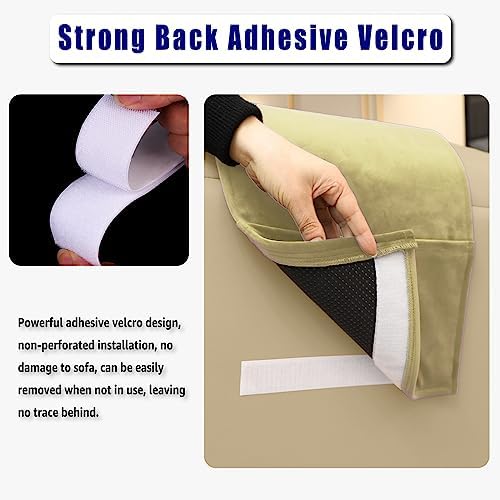 Non-Slip Head Pillow for Recliners - Neck Support Cushion with Velvet Cover for Pain Relief at Home, Office and Travel (Beige) - Image 4
