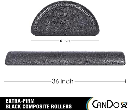 CanDo Black Composite High-Density Roller, Half-Round, 6"" X 36 - Image 2