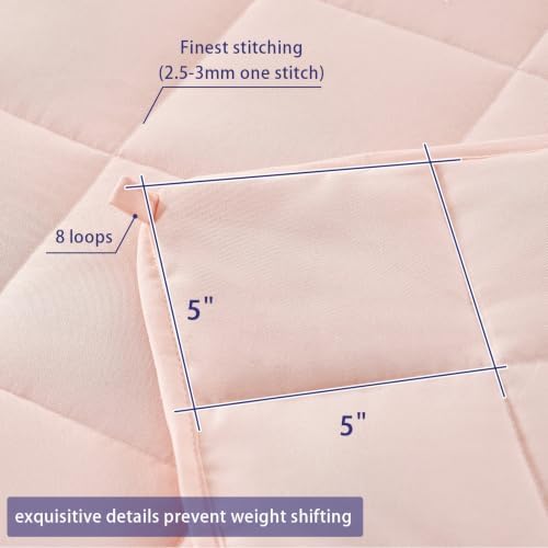yescool King Size Weighted Blanket for Adults (20 lbs, 80” x 87”, Pink) Cooling Heavy Blanket for Sleeping Perfect for 190-210 lbs, Breathable Blanket for Adults & Couple All Season, Machine Washable - Image 6