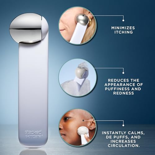 StackedSkincare Ice Roller for Face & Eyes, Cooling Stainless Steel - Image 2