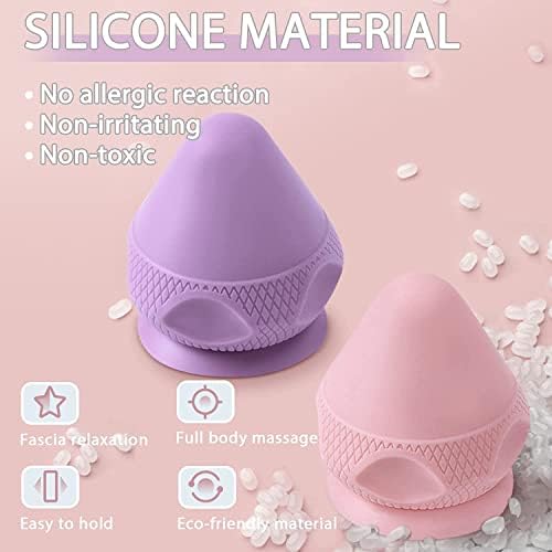 Manual Massage Ball Set, 2 PCS Deep Tissue Trigger Point Massage Myofascial Release Balls, Silicone Physical Therapy Balls, Massage Therapy Tools for Deep Muscles, Sore Muscles, Muscle Knots (Pink) - Image 3
