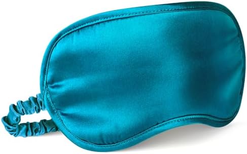 LULUSILK Mulberry Silk Sleep Eye Mask for Sleeping Women Men, Peacock Blue by LULUSILK