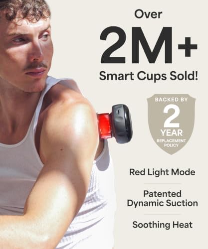 REVOMADIC REVO The Original 4-in-1 Smart Cupping Massager with LED Light, Heat, Dynamic Suction & Vibration Massage, Portable Cordless Rechargeable Cupping Device for Body-2 Pack - Image 4