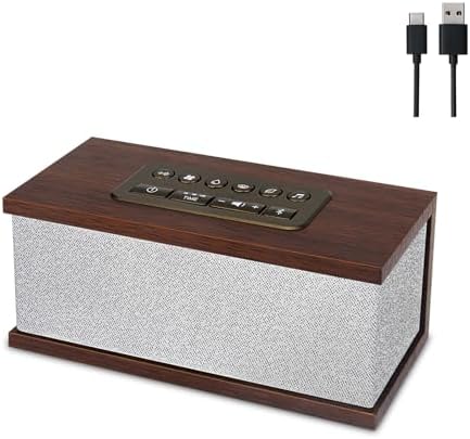 Sound Machine White Noise Machine with 70 Natural Soothing Sounds Sleeping Timer Memory Function 30 Volume Levels Brown Noise Sleep Sounds Machine Powered by USB for Baby Kids Adults,White by HONGUT
