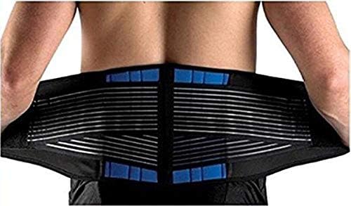 Deluxe Neoprene Double Pull Lumbar Lower Back Support Brace Exercise Belt Waist Trainer Belt by WONFAST