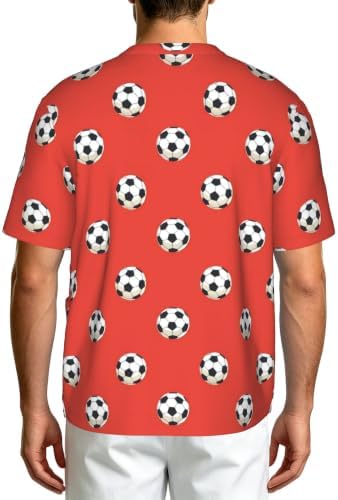 Men's Scrub Top,V-Neck Spill Wrinkle Resistant,3 Pockets-Soccer Ball (1) - Image 2