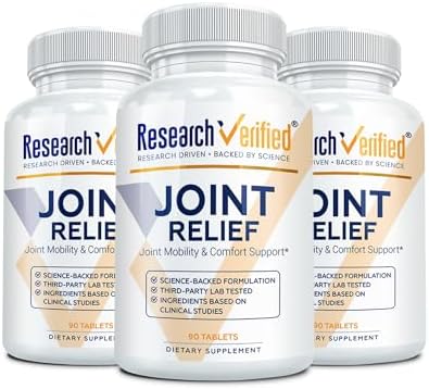 Research Verified Joint Support - Glucosamine, MSM, Turmeric, Boswellia, BioPerine - Vegan - 270 Capsules - 3 Month Supply by ResearchVerified%C2%AE