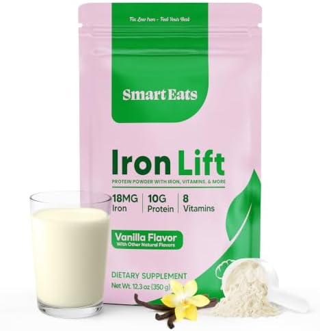 Smart Eats - Iron Powder | Highly Absorbed | Avoids Side Effects | Complete Nutrition: Protein, Vitamins, Fiber, Antioxidants | Makes Tasty Drinks & Shakes | Vegan | Vanilla Flavor | 15 Scoops by SmartEats