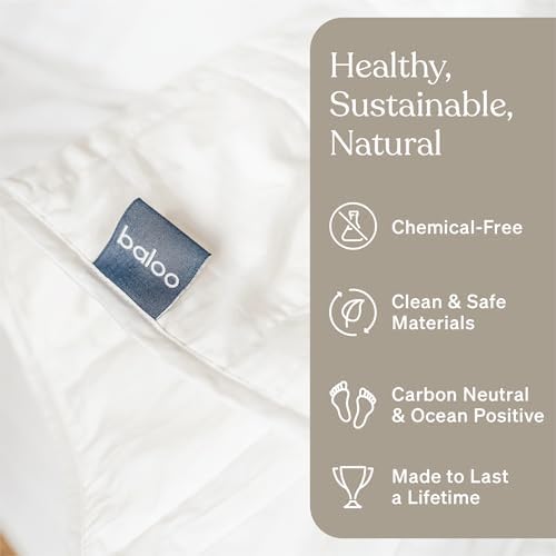 Baloo Weighted Blanket for Adults 20 lb Full/Queen (Pebble White, 60"x80") | Cool & 100% Cotton | Machine Washable & Dryer Safe | Glass Microbead Fill - Image 2