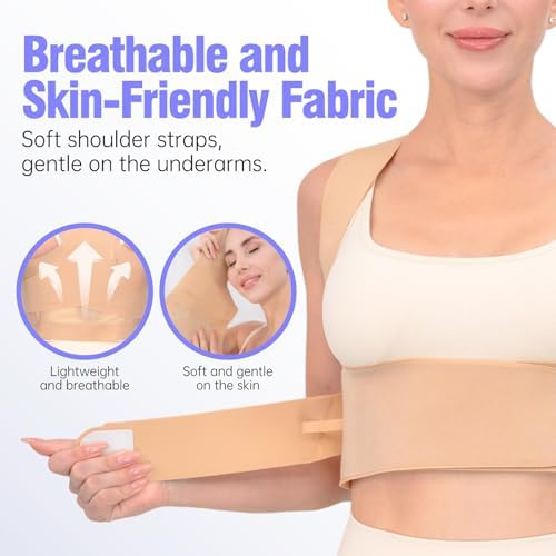Posture Corrector for Women, Invisible Lightweight Adjustable Back Brace for Neck Shoulder & Upper Back Pain Relief - Improve Posture Correct Scoliosis & Hunchback Under Clothes (Beige, M) - Image 3