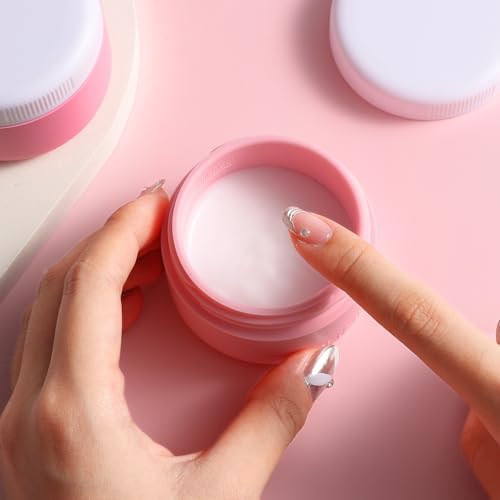 kuangre Travel Containers for Toiletries, Silicone Cream Jars BPA-Free, Leak-proof 2oz Travel Size Containers, Portable Size Silicone Jars with Lid for Cosmetic Face Hand Body Cream (4 Pack) - Image 4