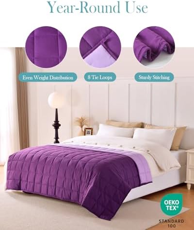 Topblan Cooling Weighted Blanket for Adults, 20 lbs 60 x 80 Queen Size Bed - Image 5