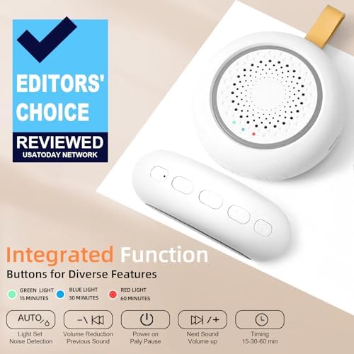 Hatch Portable Pink Sound Machine, Nature Sound White Noise Sound Machine with Night Light for Sleep, Meditation, Relaxation, Anxiety Relief, Concentration for Adults Kids Baby ADHD Home Office Travel - Image 6